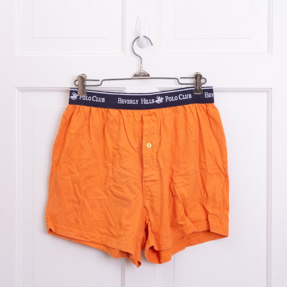 Beverly Hills Polo Club Neon Orange Knit Boxer Shorts